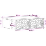 Stolna montirana na zid 59 x 34,5 x 17 cm Konstruirano drvo | shoptok.hr
