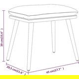 Stolček za noge gorčično rumen 45x29,5x35 cm blago, (20818606) | Shoptok.si