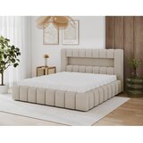 ELTAP Bež tapecirani bračni krevet s prostorom za odlaganje s podnicom 140x200 cm Lamica – | shoptok.hr