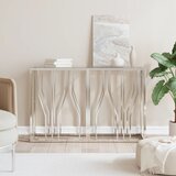 Maison Chic konzolna miza - miza ob steni 110x30x70 cm nerjaveče jeklo in steklo, (21785782) | Shoptok.si