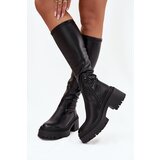 Boto Women's Boots with Thick Heel and Platform Slip-On Black Florinne Cijene