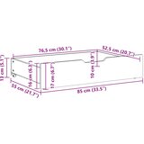  Ladice ispod kreveta 2 kom voštano smeđe 85x55x17cm od borovine | shoptok.hr