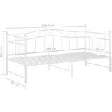 vidaXL Okvir za krevet na razvlačenje bijeli metalni 90 x 200 cm | shoptok.hr