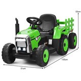  3-stopenjski traktor s snemljivo prikolico in 2,4 G daljinskim upravljalnikom, otroški traktor za vožnjo | Shoptok.si