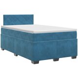  Boxspring krevet s madracem Tamno plava 120 x 200 cm Baršun | shoptok.hr