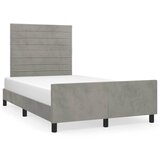 Furnova Posteljni okvir brez vzmetnico siv 120x190 cm žamet, (21937903) | Shoptok.si