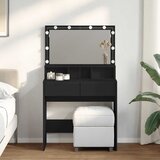  Toaletni stolić s LED svjetlima crni 80x41x134,5 cm | Eponuda.ba