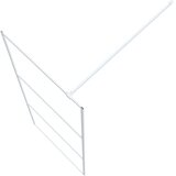 Pregrada za tuš bijela 80 x 195 cm s prozirnim staklom ESG | shoptok.hr