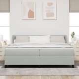 vidaXL Box Spring Krevet s Madracem Svjetlosiva 200x200 cm Baršun Cijene