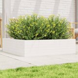 vidaXL Vrtna sadilica bijela 90 x 90 x 23 cm od masivne borovine | shoptok.hr