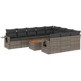  11-dijelni set vrtnih sofa od poliratana s jastucima sivi | shoptok.hr