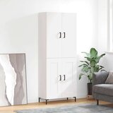  Visoka komoda bijela 69 5x34x180 cm konstruirano drvo | shoptok.hr