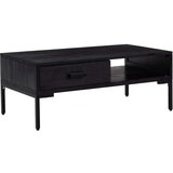  Klubska mizica - kavna mizica - Nizka mizica črna 90x50x35 cm trdna borovina, (21754746) | Shoptok.si