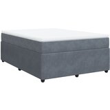 vidaXL Box spring postelja z vzmetnico temno siva 140x200 cm žamet, (21308411) | Shoptok.si