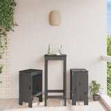  Barski stolci 2 kom sivi 40 x 36 x 75 cm od masivne borovine | shoptok.hr