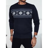 DStreet Sweter męski w śnieżynki granatowy Cene