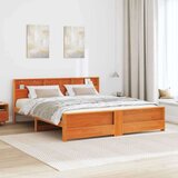  Okvir za krevet s uzglavljem Voštano smeđa 200 x 200 cm | shoptok.hr