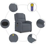  Masažni naslanjač temno siv žamet | Shoptok.si