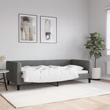 vidaXL Raztegljiva postelja temno siva 90x200 cm blago Cene
