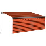 Tenda na ručno uvlačenje s roletom 3 x 2,5 m narančasto-smeđa | shoptok.hr
