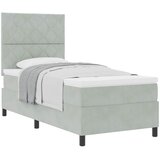  Krevet s opruga kutije Svijetlo siva 100 x 200 cm Baršun | shoptok.hr