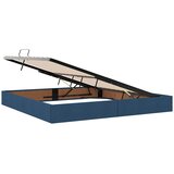 Krevet s madracem i skladištem Plava 200 x 200 cm tkanina | shoptok.hr