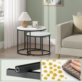  Okrugli stolić 2 kom - mramor / crne noge | shoptok.hr