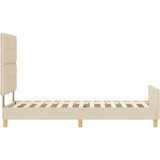  Krevetna konstrukcija krem boje 80x200 cm od tkanine | shoptok.hr