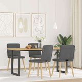  Jedilni stoli 4 kosi temno sivo blago | Shoptok.si