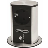 potopni stebriček Elevator 1x240V, 2x USB, 928.020