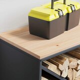  Stalak za drva za ogrjev s drvenim vrhom 100,5x35,5x40 cm | Eponuda.ba