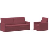  Set sofe 2 pcs Vinska crvena Tkanina - boja crnog vina 1-sjedalni + 3-sjedalni (180 cm) | shoptok.hr