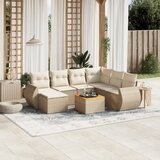  8-dijelni set vrtnih sofa od poliratana s jastucima bež | shoptok.hr