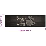  Tepih perivi s uzorkom šalice 45 x 150 cm baršunasti | shoptok.hr