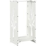 vidaXL stojalo za drva belo 40x30x80 cm hladno valjano jeklo | Shoptok.si