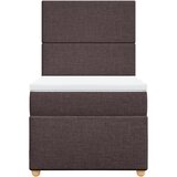  Krevet s oprugama i madracem tamnosmeđi 80x200 cm od tkanine | shoptok.hr
