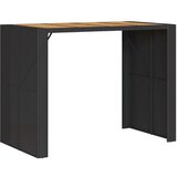  Vrtni stol s pločom od bagrema crni 145 x 80 x 110 cm poliratan | shoptok.hr