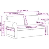 SOFA Svijetlo siva 175 x 82 x 80 cm tkanina | shoptok.hr