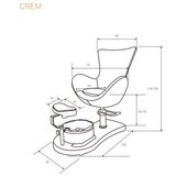  Stolica za pedikuru Weelko Hidraulična s kadicom i osloncem za noge Bijela – Elegant | Eponuda.ba