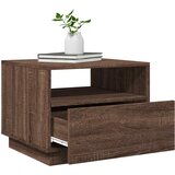  Stolić za kavu s LED svjetlima smeđi hrast 50x49x40 cm | shoptok.hr