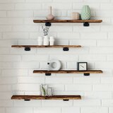 vidaXL Zidne police 4 kom boja hrasta 60x10x1 5 cm konstruirano drvo Cijene