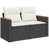  13-dijelni set vrtnih sofa s jastucima poliratan crni | shoptok.hr