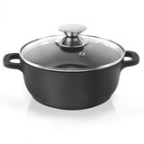 Orion Hrnec s nepřilnavým povrchem Pfluon Granit se skleněnou poklicí Grande, ⌀ 24 cm Cene