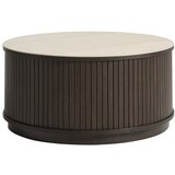 Unique Furniture Okrugao stolić za kavu s keramičkom daskom u tamnoj prirodnoj boji ø 85 cm Enna – | shoptok.hr