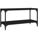 Maison Chic TV omarica - TV enota - Televizijska omarica črna 80x33x41 cm inženirski les in jeklo, (21699426) Cene
