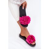 Boto Ladies slippers adorned with flowers fuchsia Cellanen | Shoptok.si