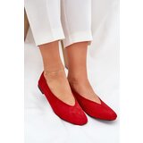 Boto Classic Ballet Flats Made Of Eco Suede Red Osallin | ePonuda.com