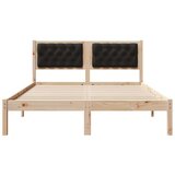  Okvir za krevet s uzglavljem Crna 140 x 190 cm tkanina | shoptok.hr