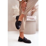 VINCEZA Elegant Women's Moccasins Made Of Natural Leather Black 91114 | shoptok.hr