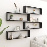  Kockaste zidne police 4 kom crne 100 x 15 x 30 cm od iverice Cijene